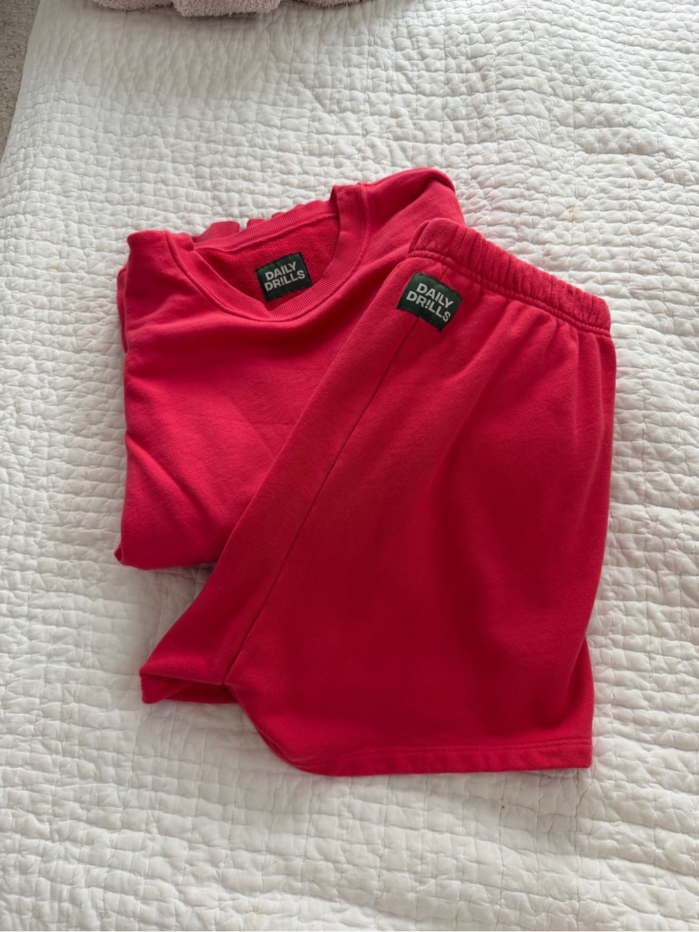 Daily Drills Red Sweatshirt & Shorts Set